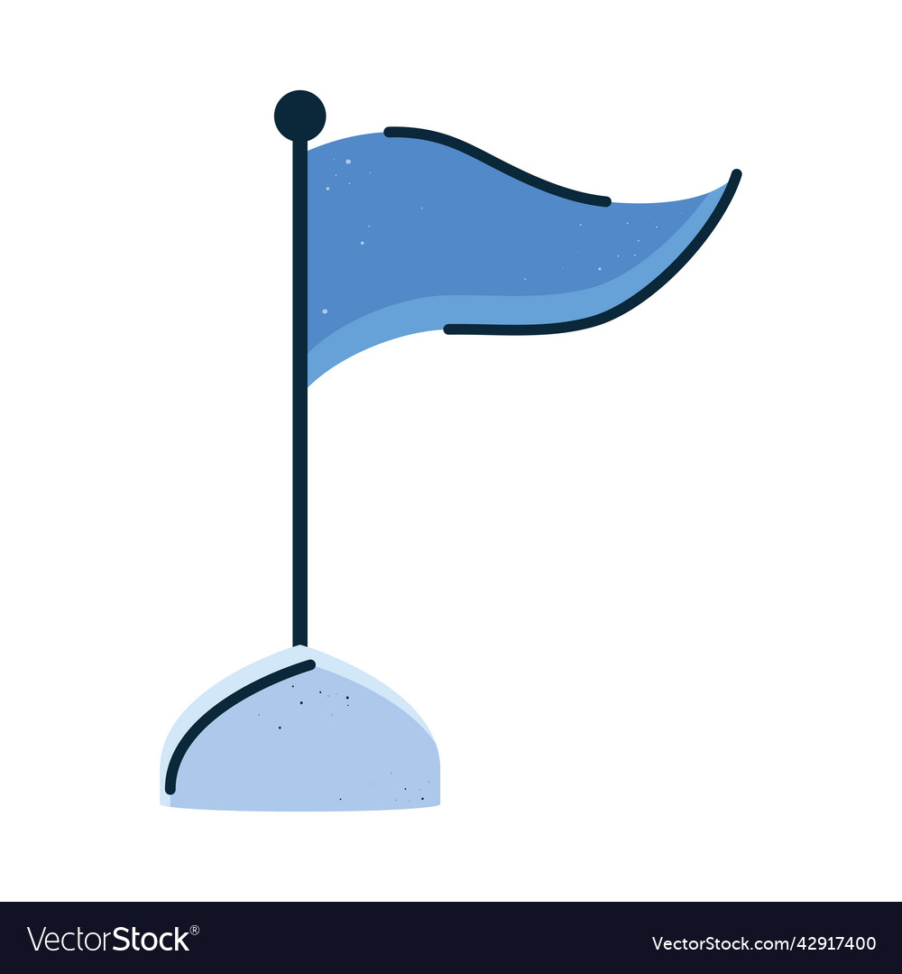 Blue success flag