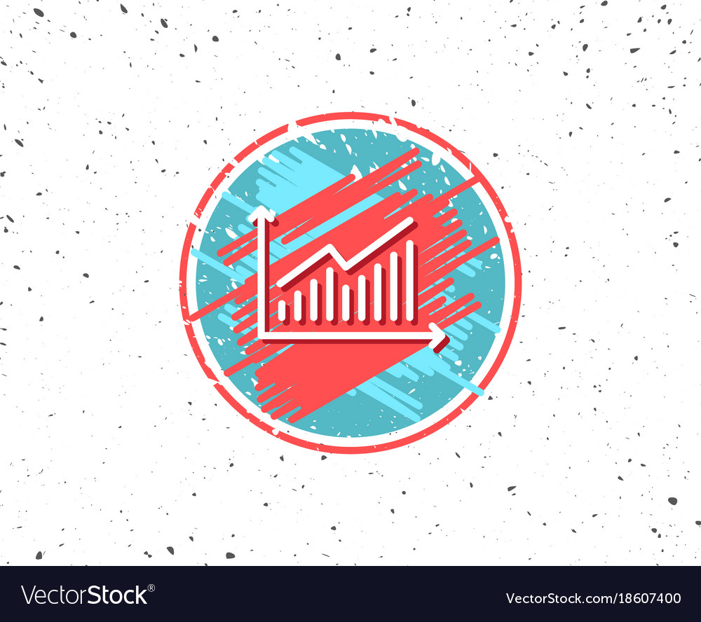 Chart line icon report graph sign