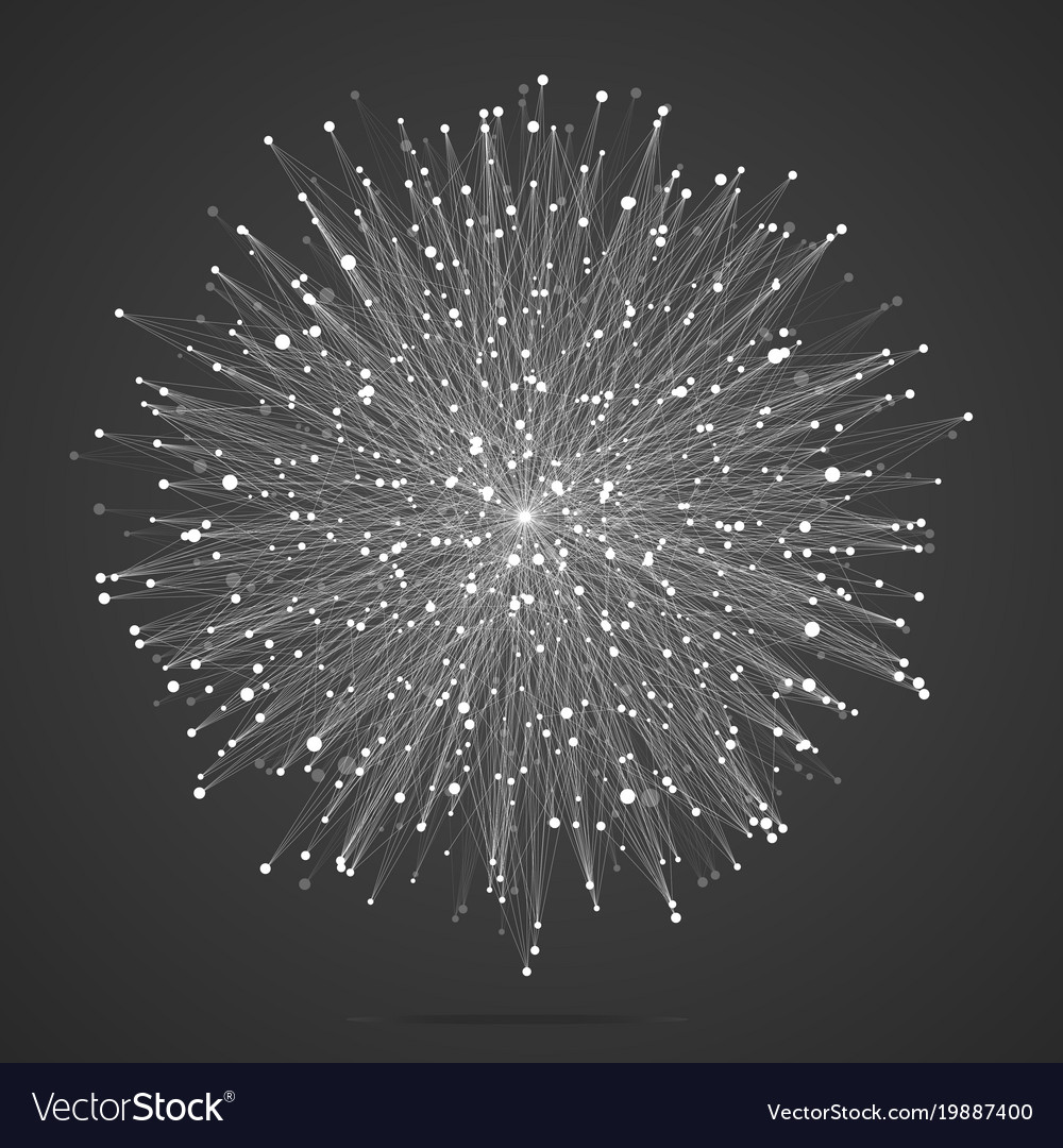 Geometric abstract background with connected line