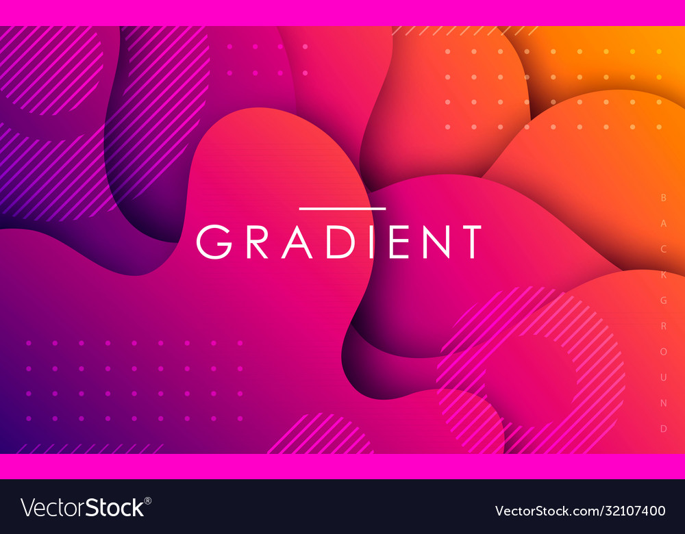 Gradient fluid shape abstract geometric vector image Gradient fluid shape abstract geometric