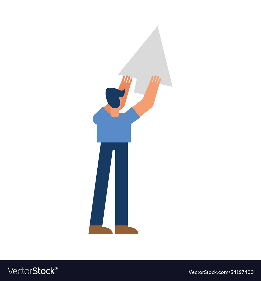 Man cartoon with cursor design
