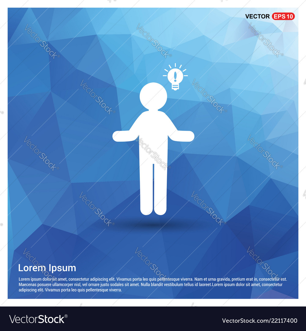 Man with idea icon vector image Man with idea icon
