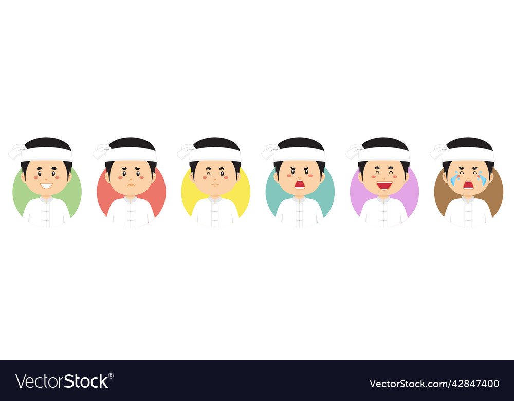 Myanmar avatar with various expression