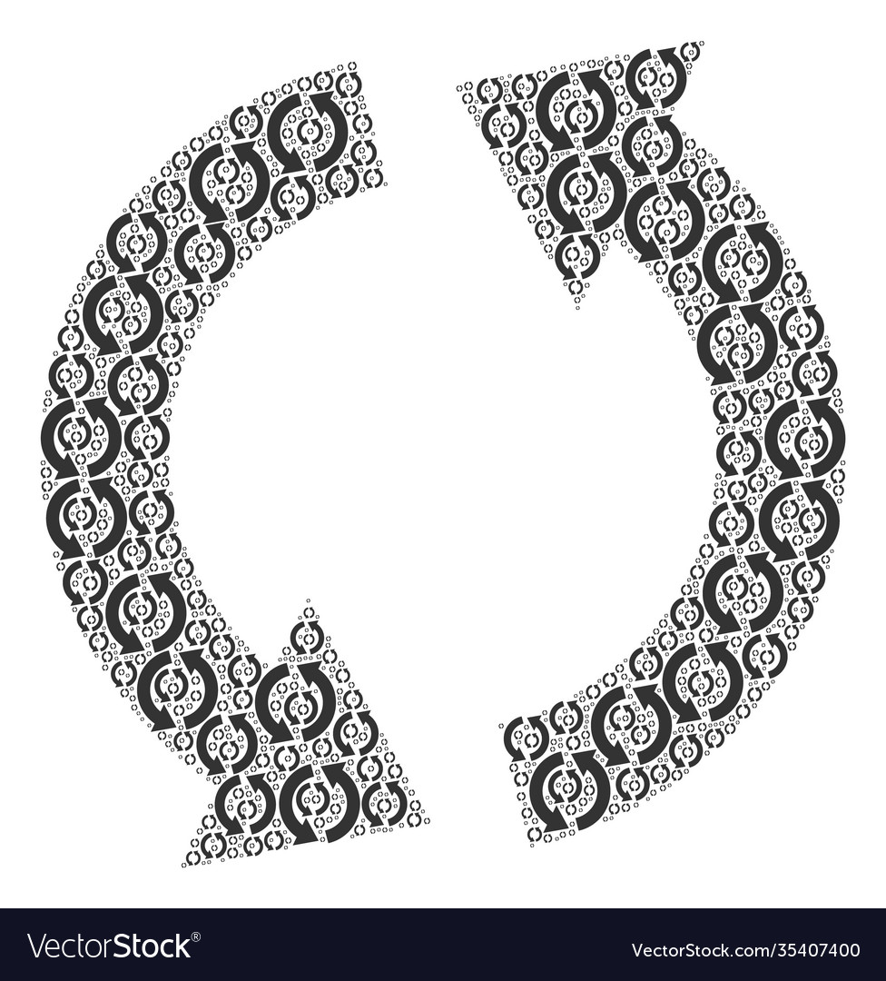 Recycle recursion composition itself items Vector Image Recycle recursion composition itself items