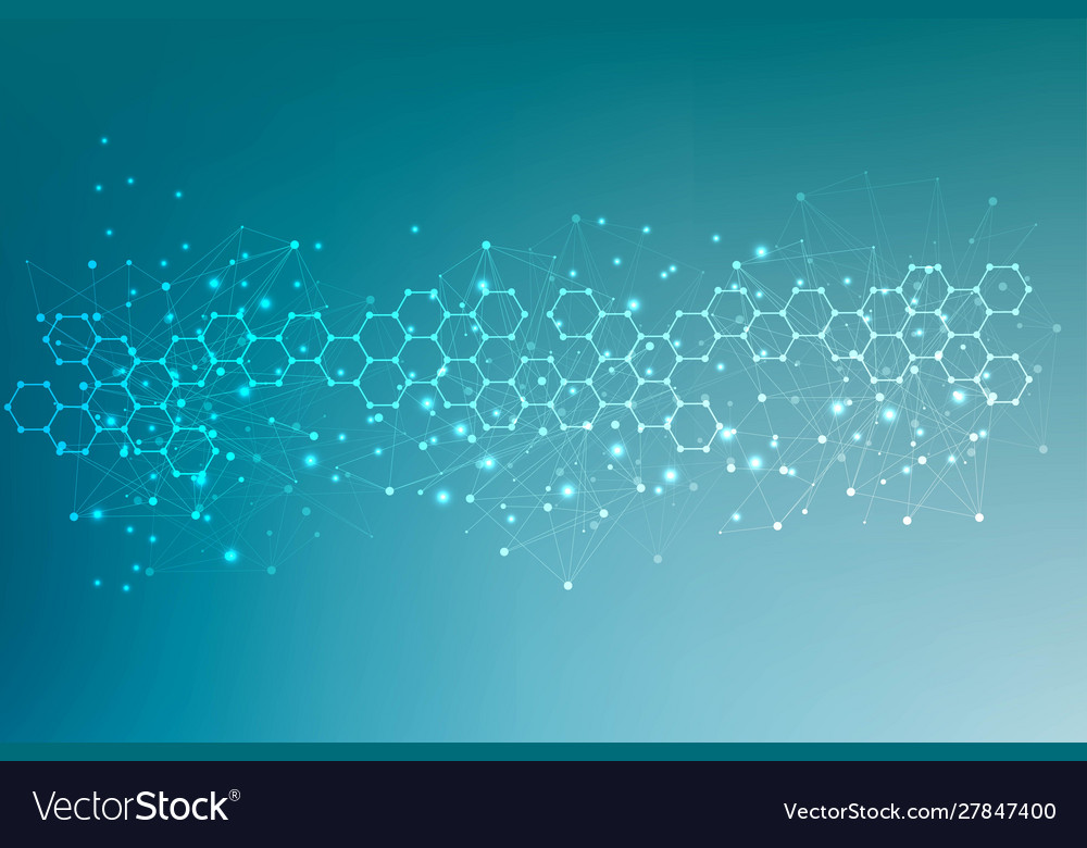 Science network pattern connecting lines and dots vector image Science network pattern connecting lines and dots