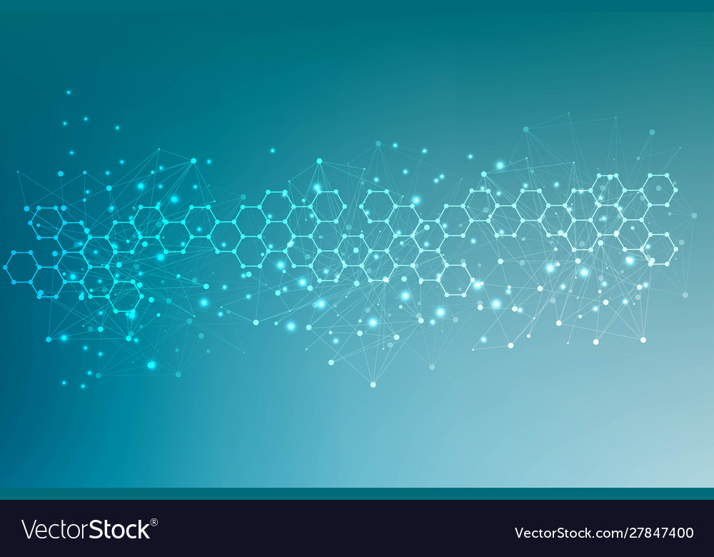 Science network pattern connecting lines and dots