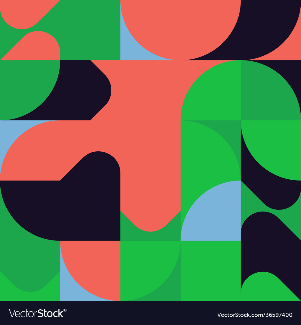 Trendy background with simple shapes vector image Trendy background with simple shapes