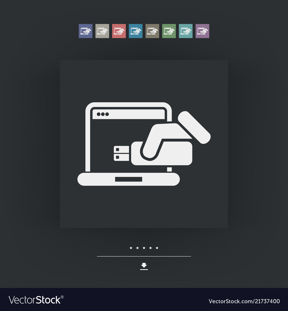 Usb computer icon Vector Image Usb computer icon