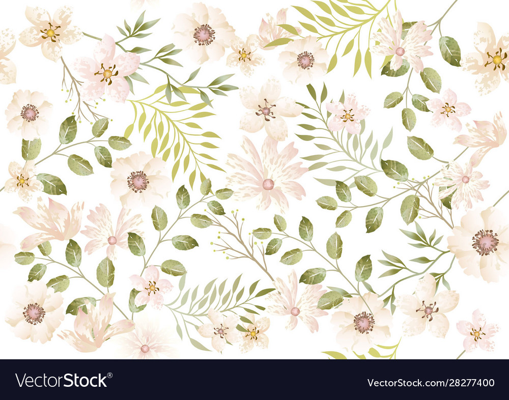 Watercolor Floral Seamless Pattern