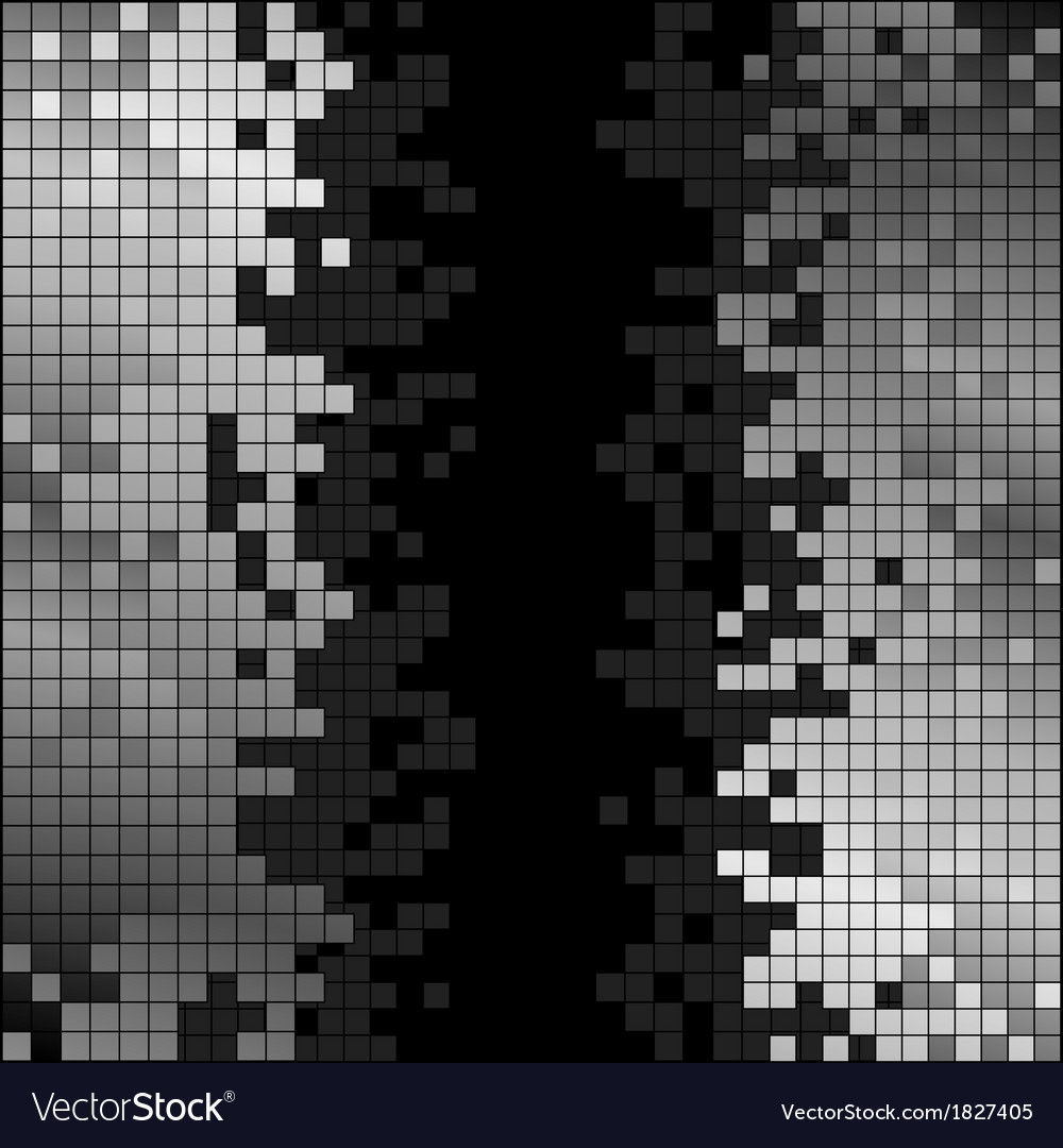Abstract background with black and white pixels