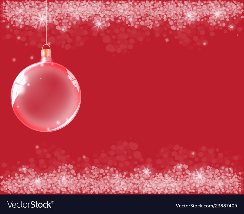 Abstract background with red christmas balls