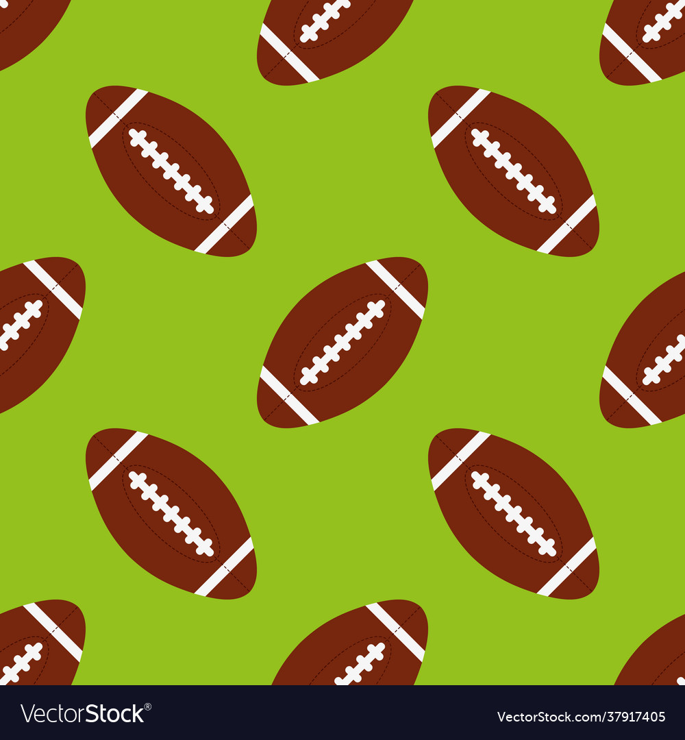 American football balls seamless pattern Vector Image