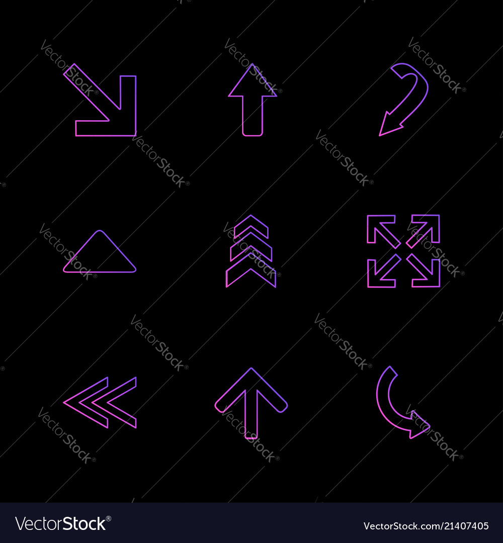 Back arrows directions left right pointer