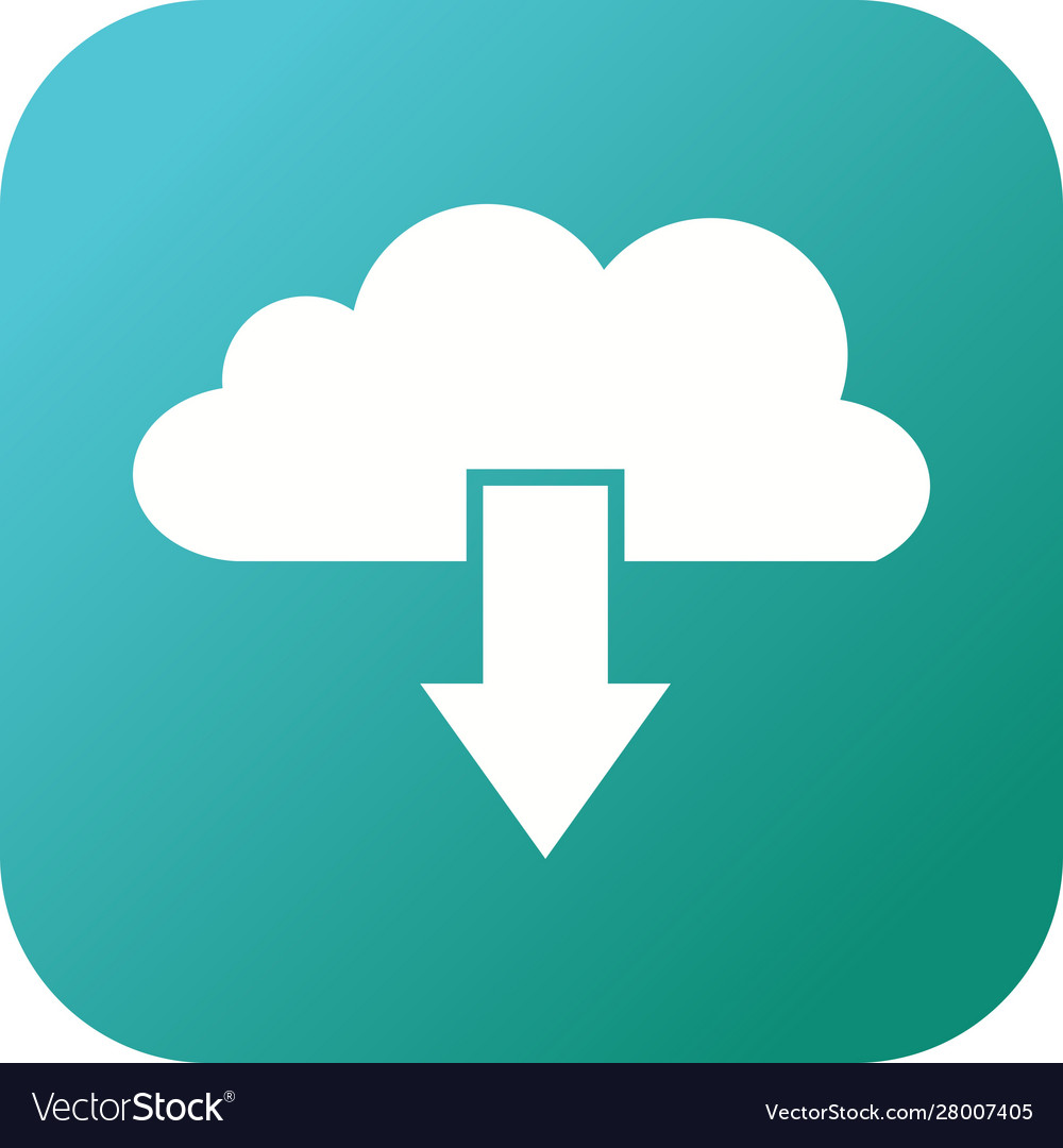 Beautiful cloud downloads glyph icon