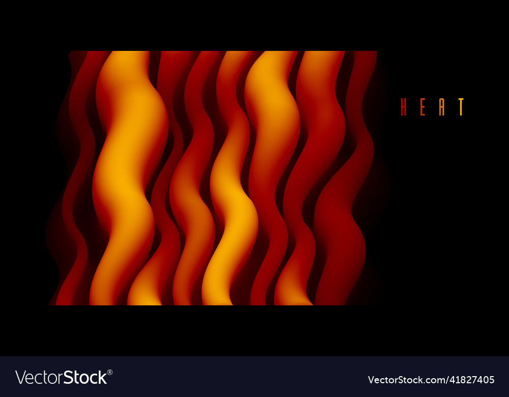 Gradient color 3d flame fluid shape abstract vector image Gradient color 3d flame fluid shape abstract