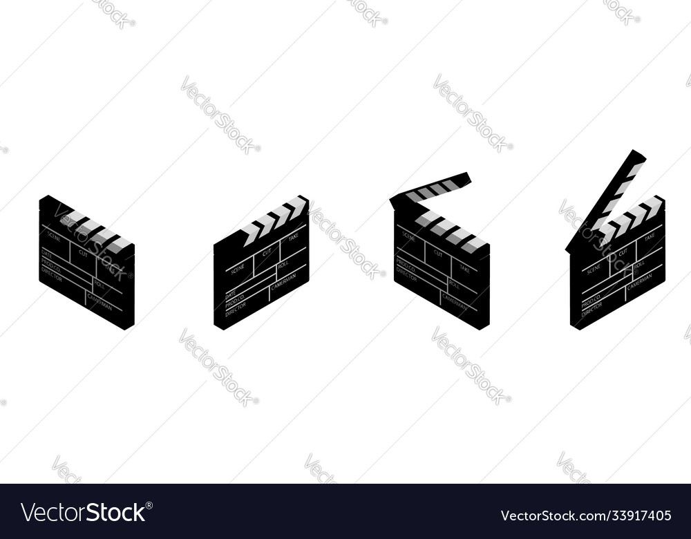 Isometric clapper board für Drehfilm