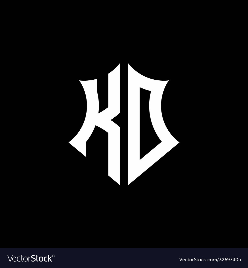 Kd monogram logo with a sharp shield style