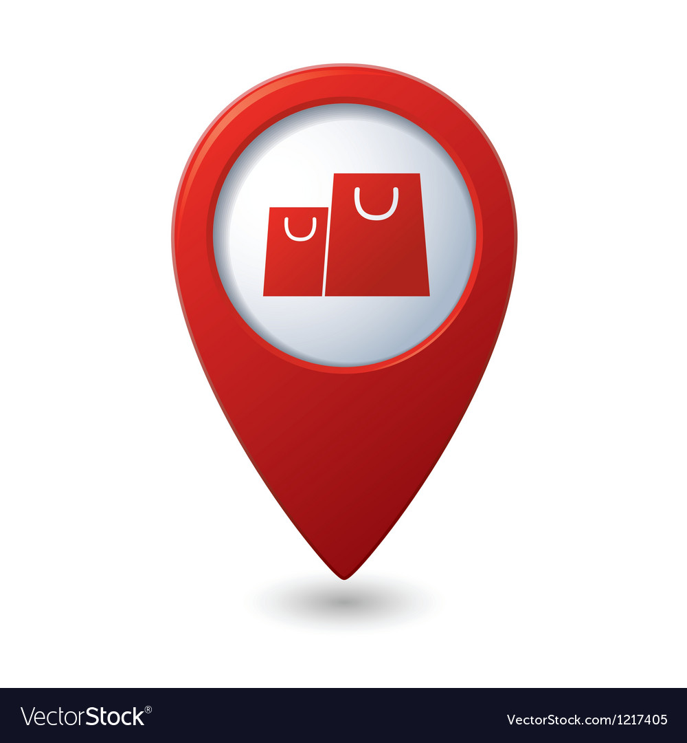 Shopping Pointer with Bags Icon