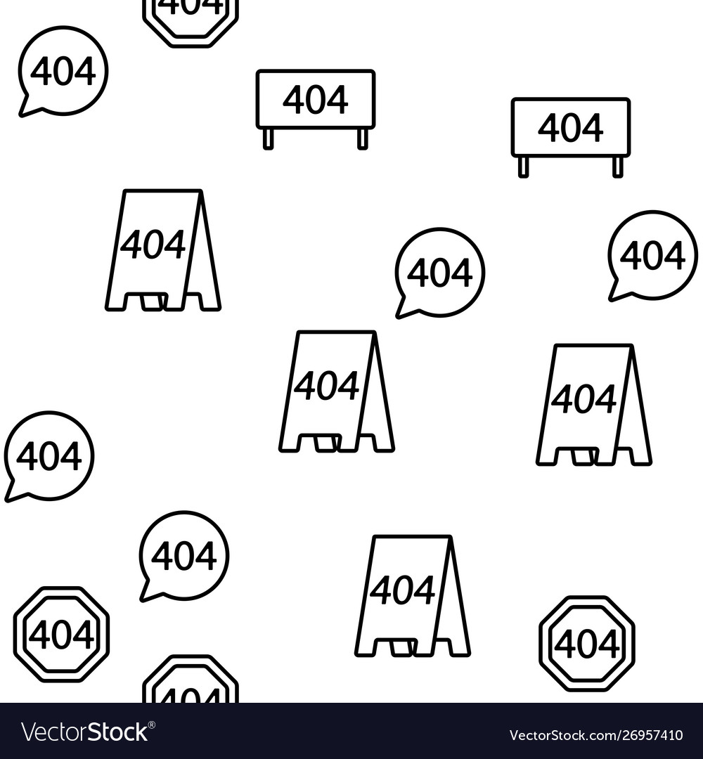 404 http error message seamless pattern vector image 404 http error message seamless pattern
