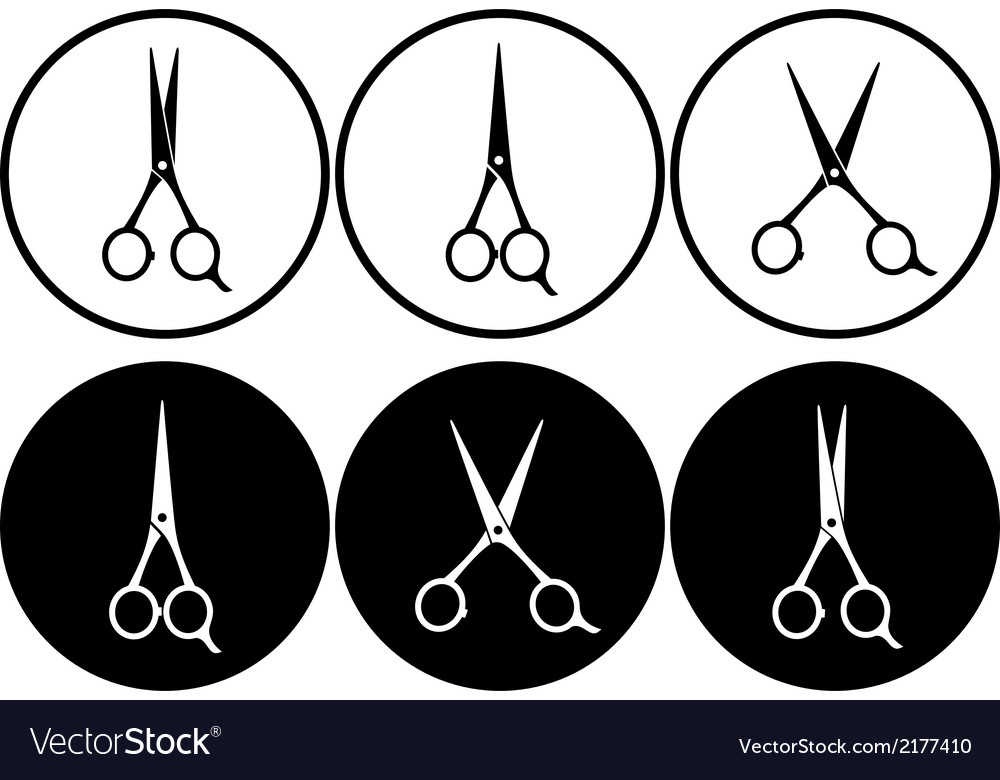 Black scissors in frame