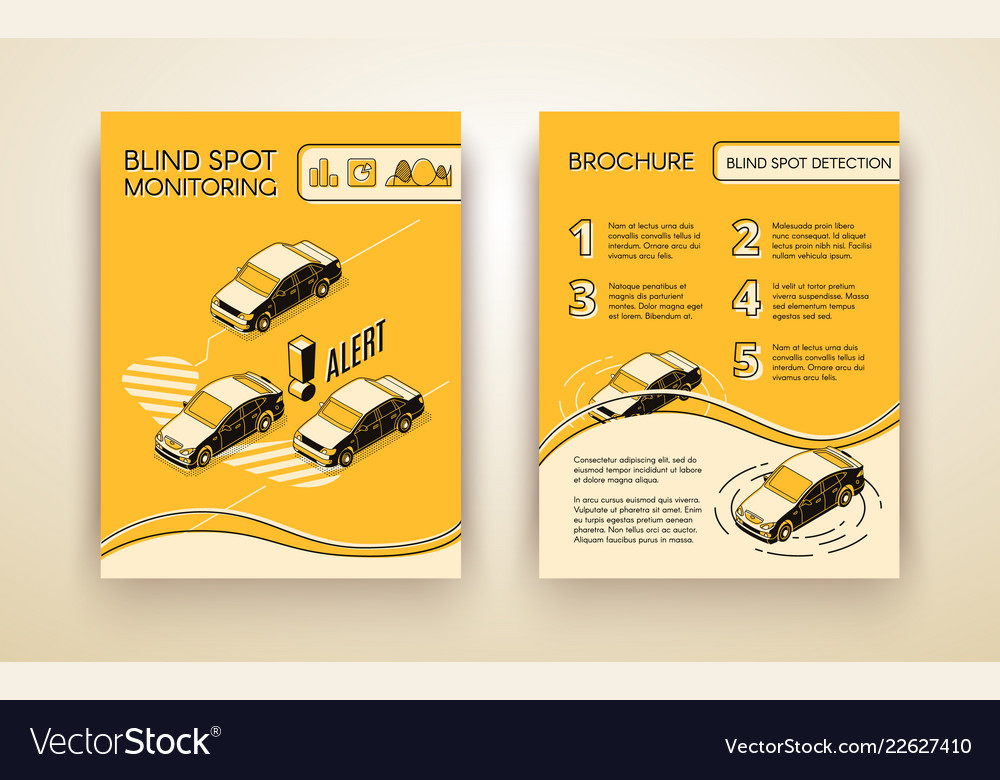 Blind zone monitor assist brochure template