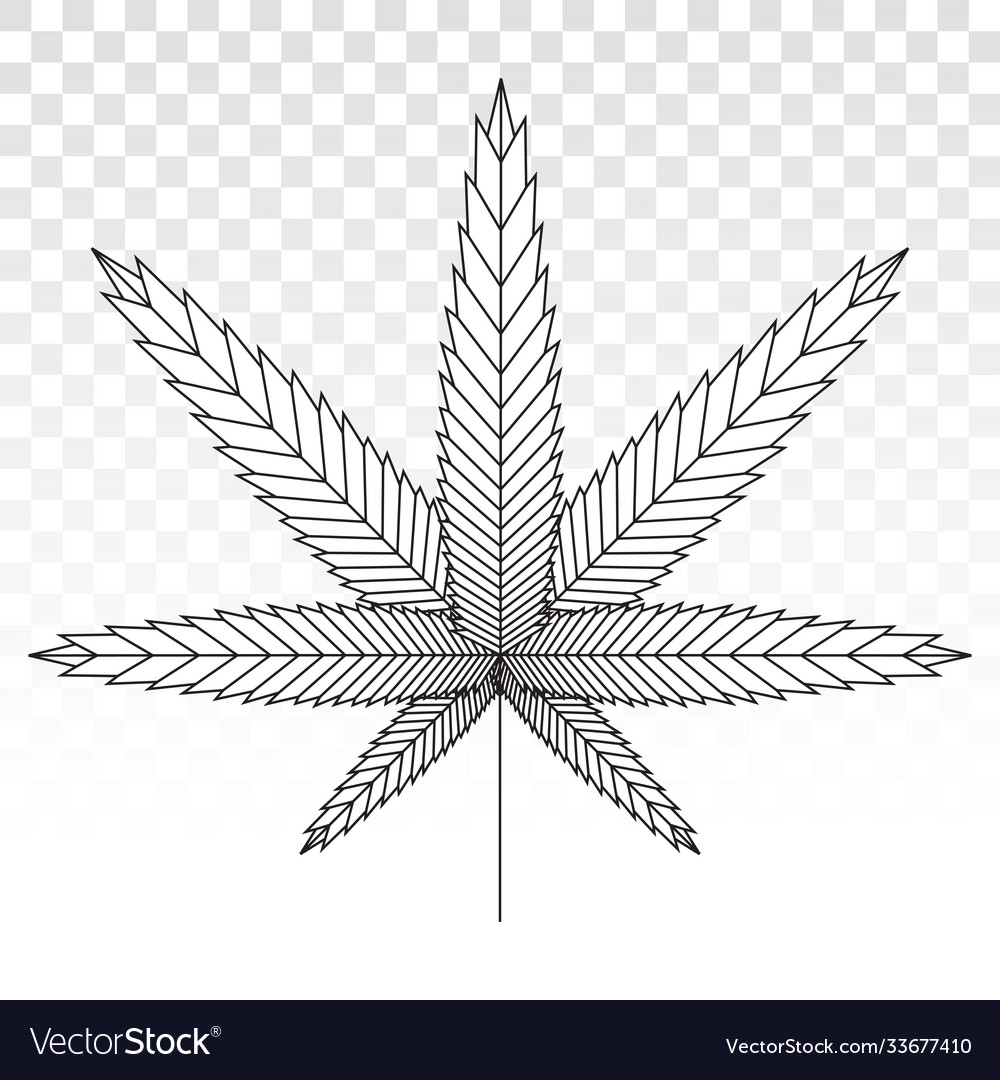 Cannabis marijuana hemp leaf flat icons