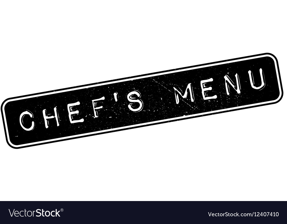 Chef Menu rubber stamp Royalty Free Vector Image