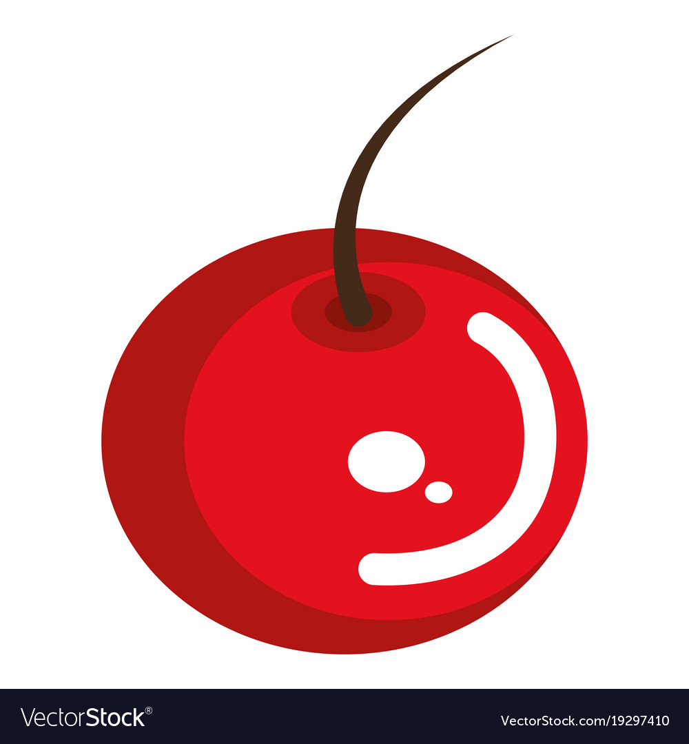 Cherry fruit isolated icon Royalty Free Vector Image