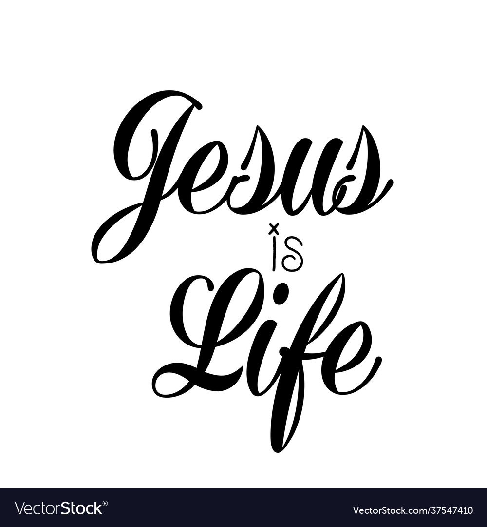 Christian quote design - jesus is life Royalty Free Vector