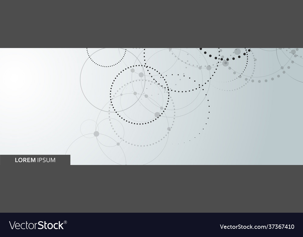 Design template with connect dotted circle vector image Design template with connect dotted circle