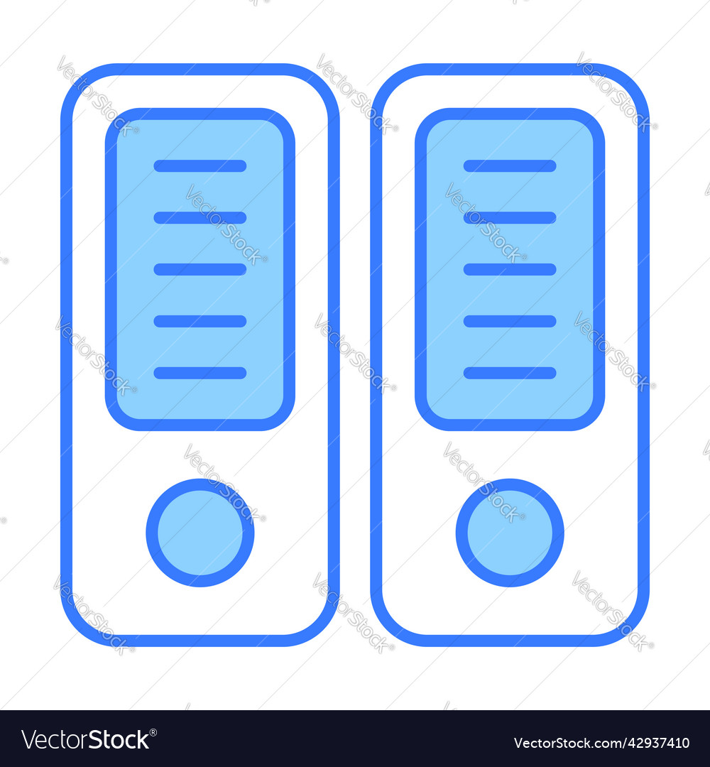File container finance related line icon editable