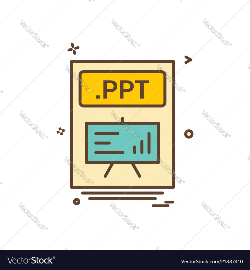 File files ppt icon design vector image File files ppt icon design