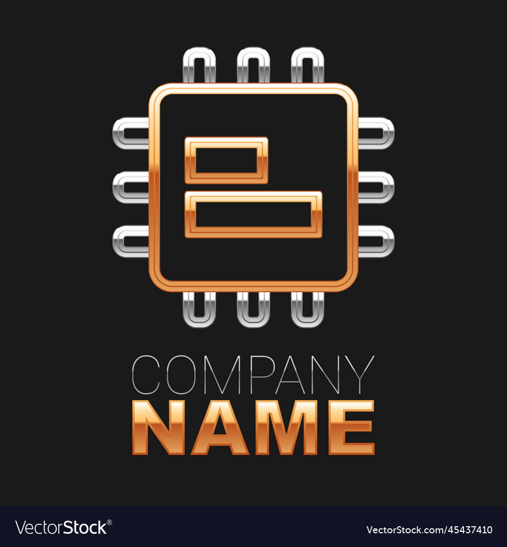 Line computer processor with microcircuits cpu Vector Image Line computer processor with microcircuits cpu