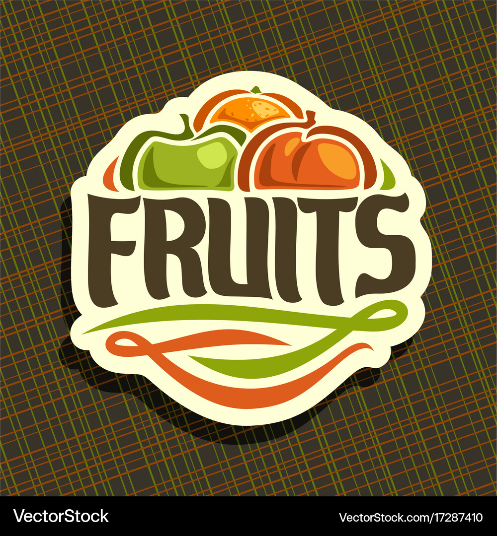 Logo for set fresh fruits Royalty Free Vector Image