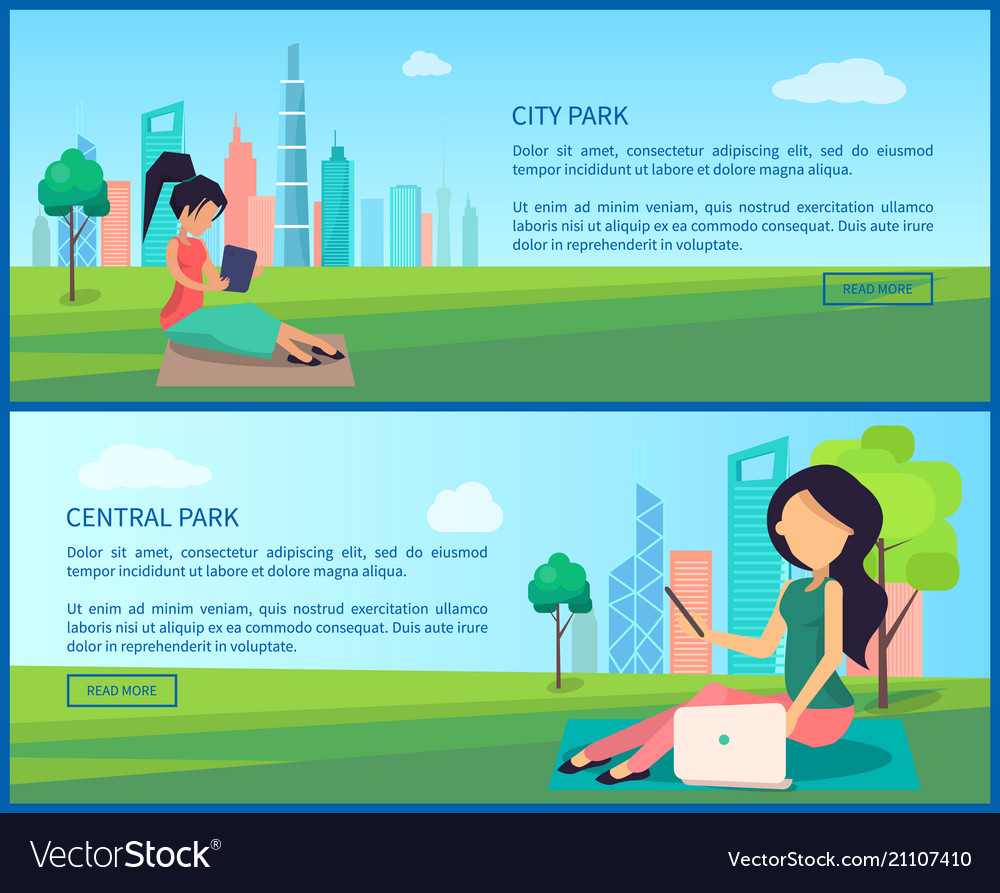 Modern City Park Promotional Banners
