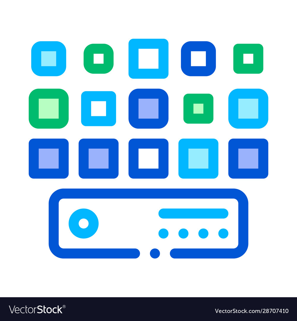 Networking artificial big data center icon vector image Networking artificial big data center icon