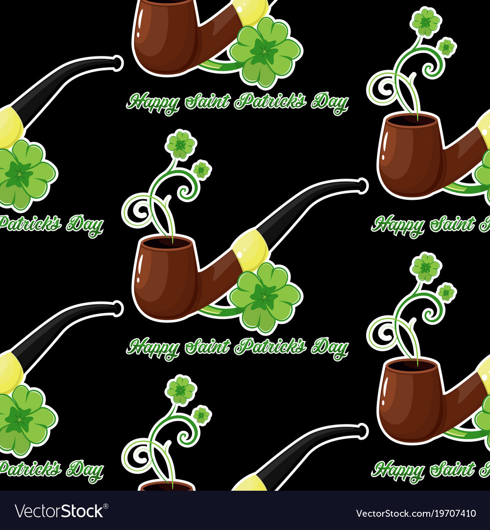 Seamless background for patricks day with symbol
