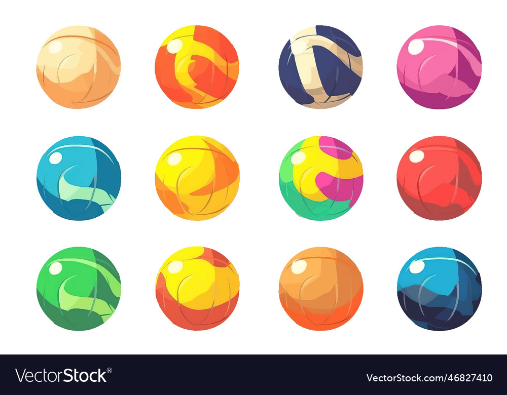Set of table multi colored vector image Set of table multi colored