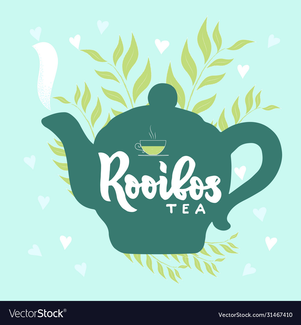 Template package with hand draw teapot text vector image Template package with hand draw teapot text