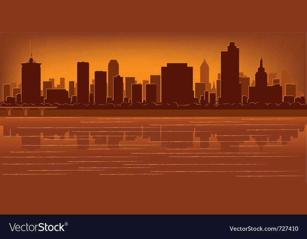 Tulsa oklahoma skyline Royalty Free Vector Image