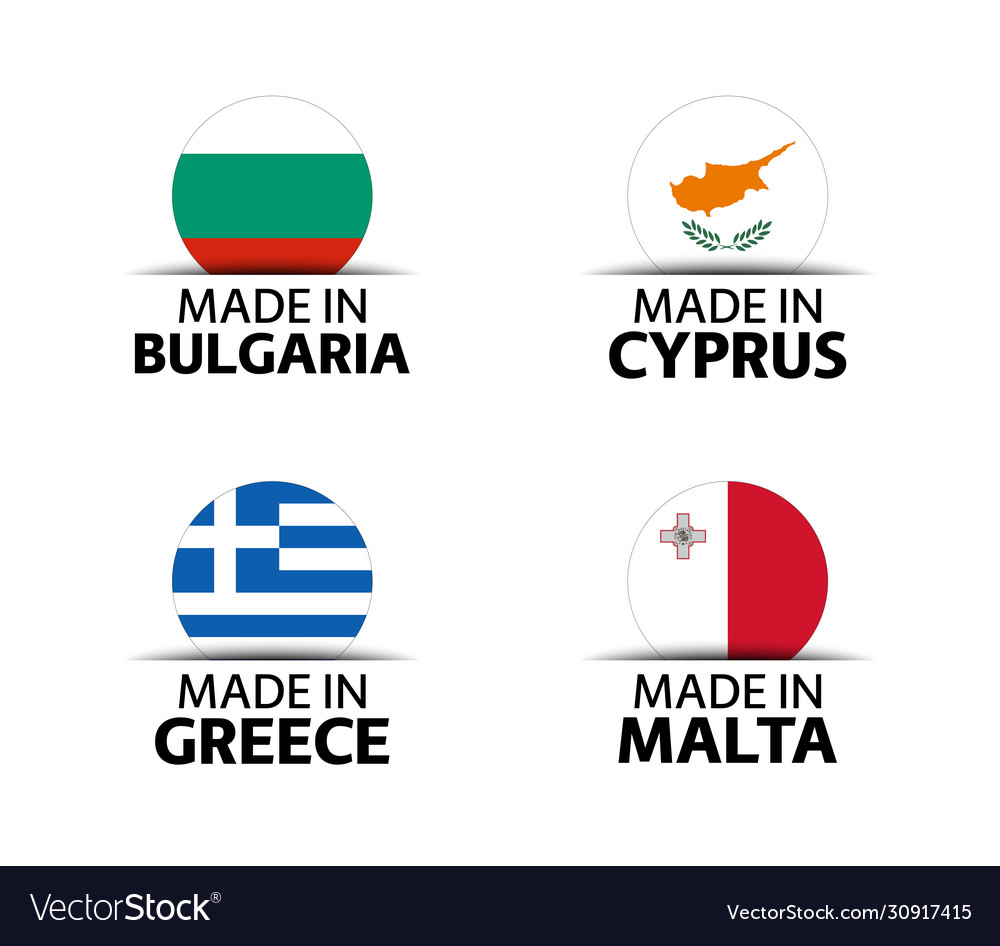 Bulgarian cyprus greek and malta stickers