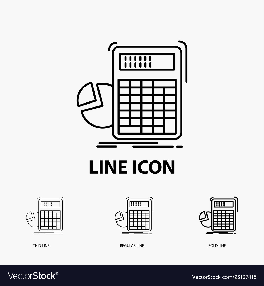 Calculator calculation math progress graph icon vector image Calculator calculation math progress graph icon