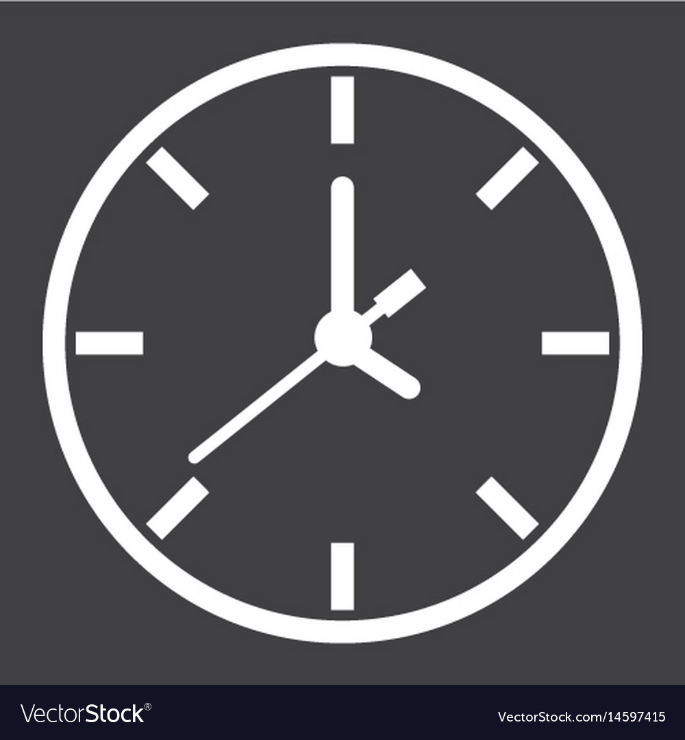 Clock line icon time and website button