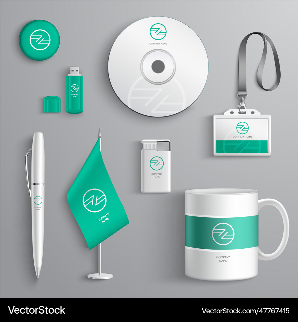 Corporate Identity Design Royalty Free Vector Image