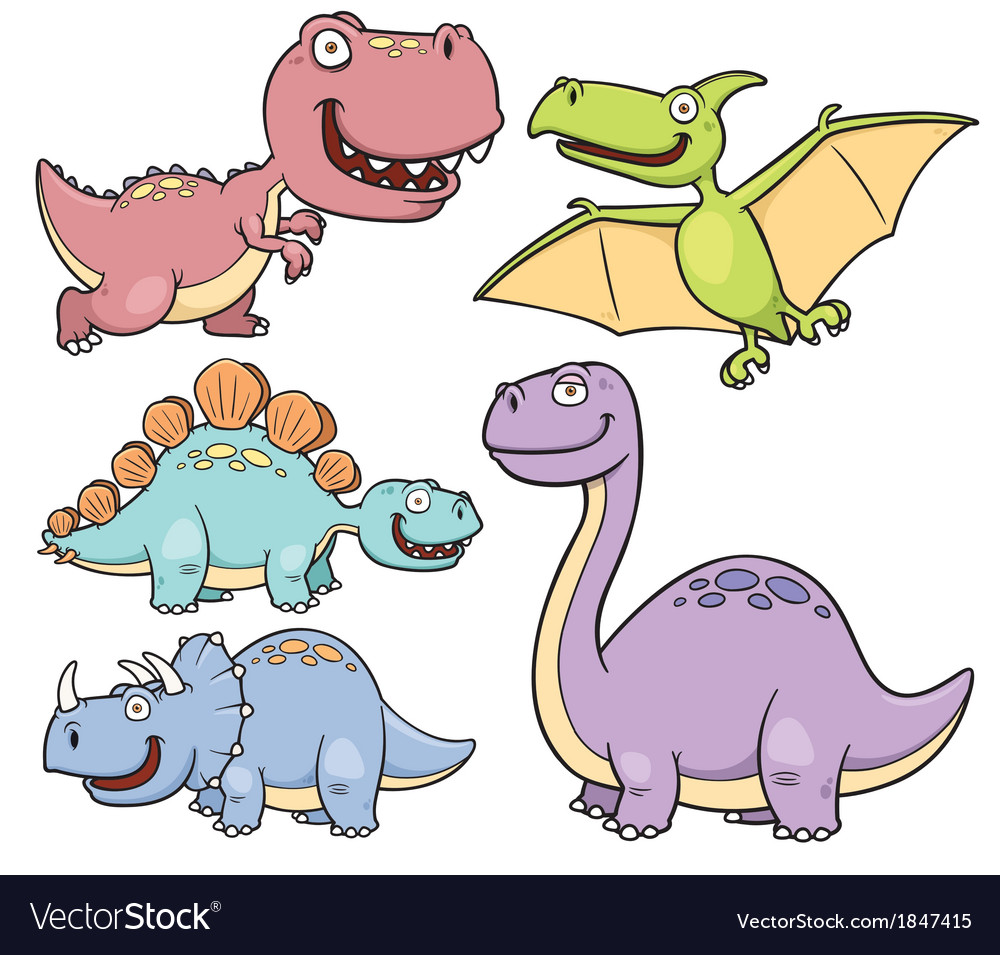 Dinosaur Set Royalty Free Vector Image VectorStock Dinosaur Set Vector 1847415