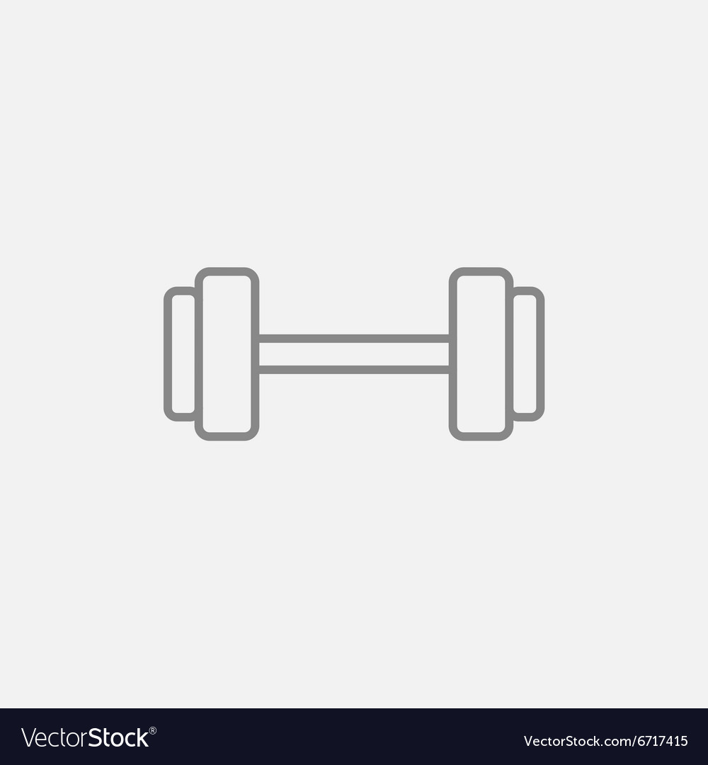 Dumbbell line icon Royalty Free Vector Image - VectorStock