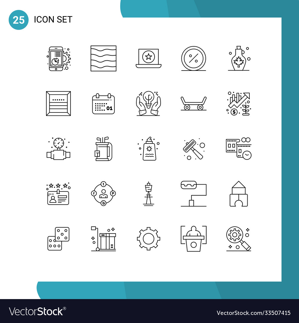 Editable line pack 25 simple lines commerce