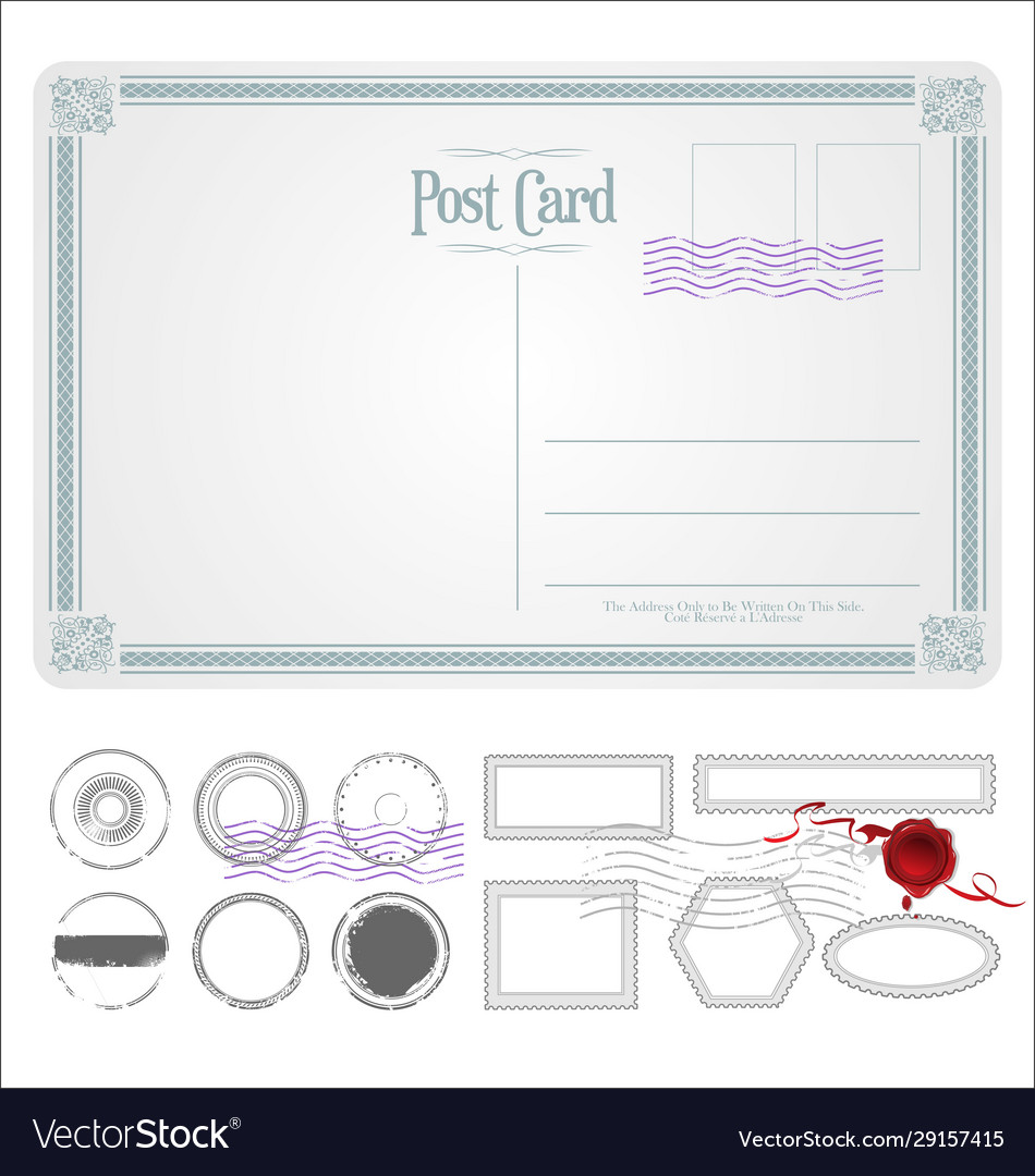 Empty post. Empty Postcard.