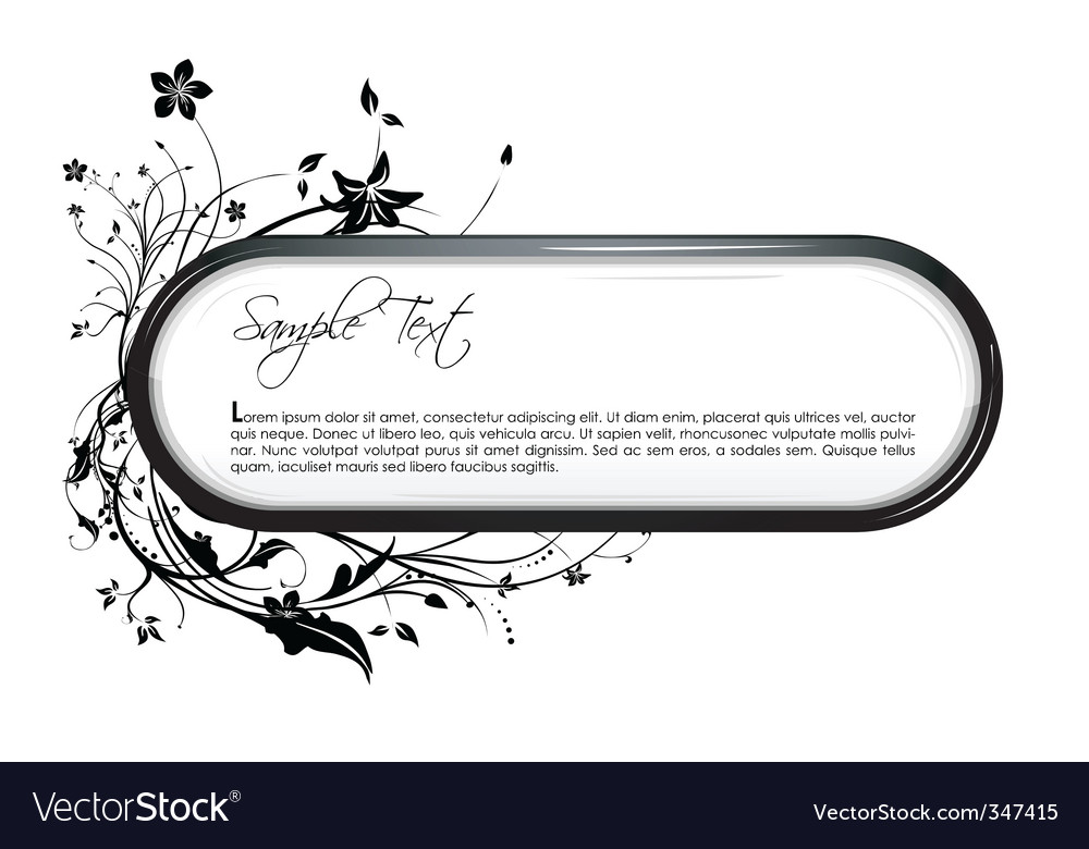 Floral Frame with Text Element