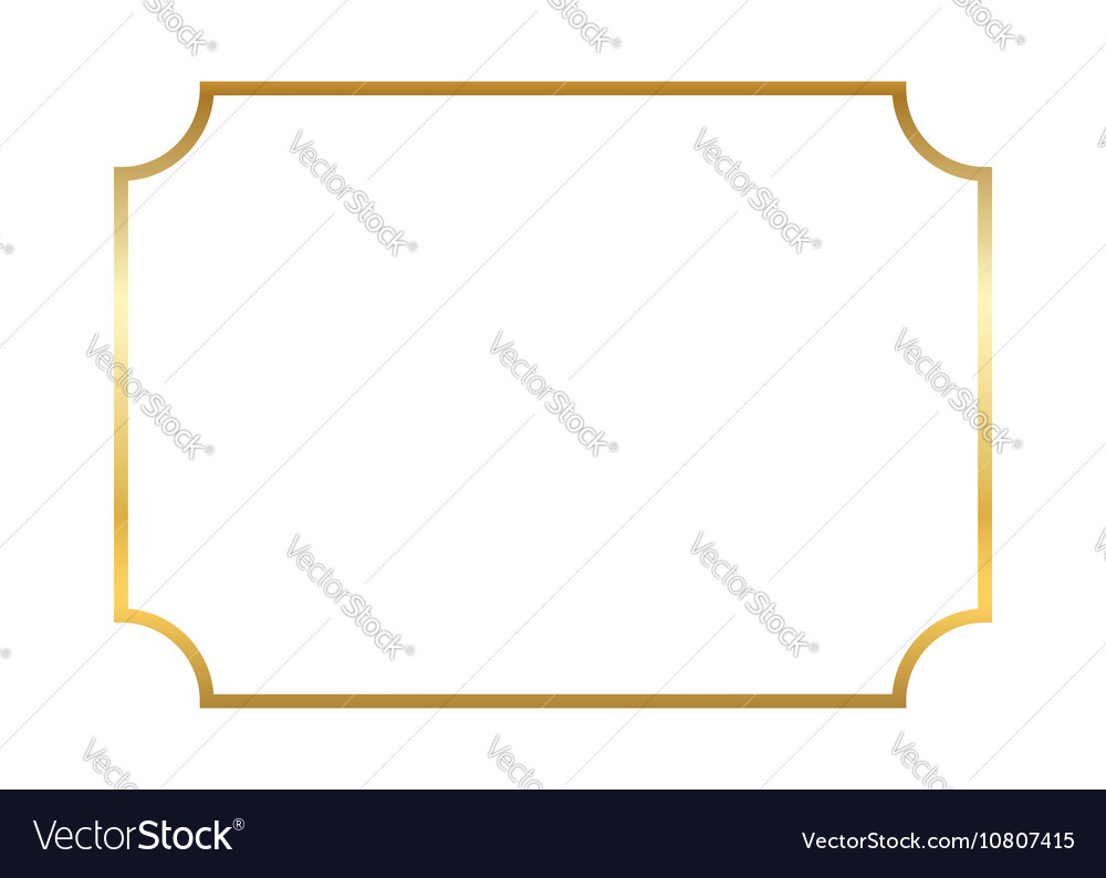 Gold frame beautiful simple